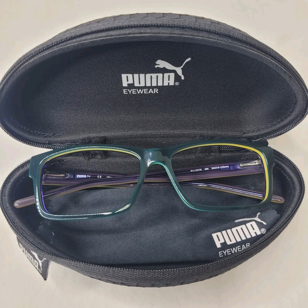 Puma PU15378‎ Eyeglasses Multicolor  Square 54mm New 100% Authentic